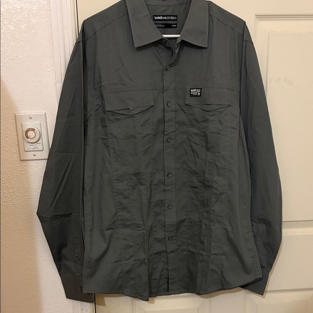 Ecko Unlimited Gray Cotton Shirt